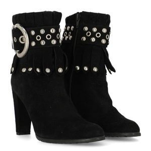 STUART WEITZMAN Women’s Ankle Black Leather Boots - Size: 38.5